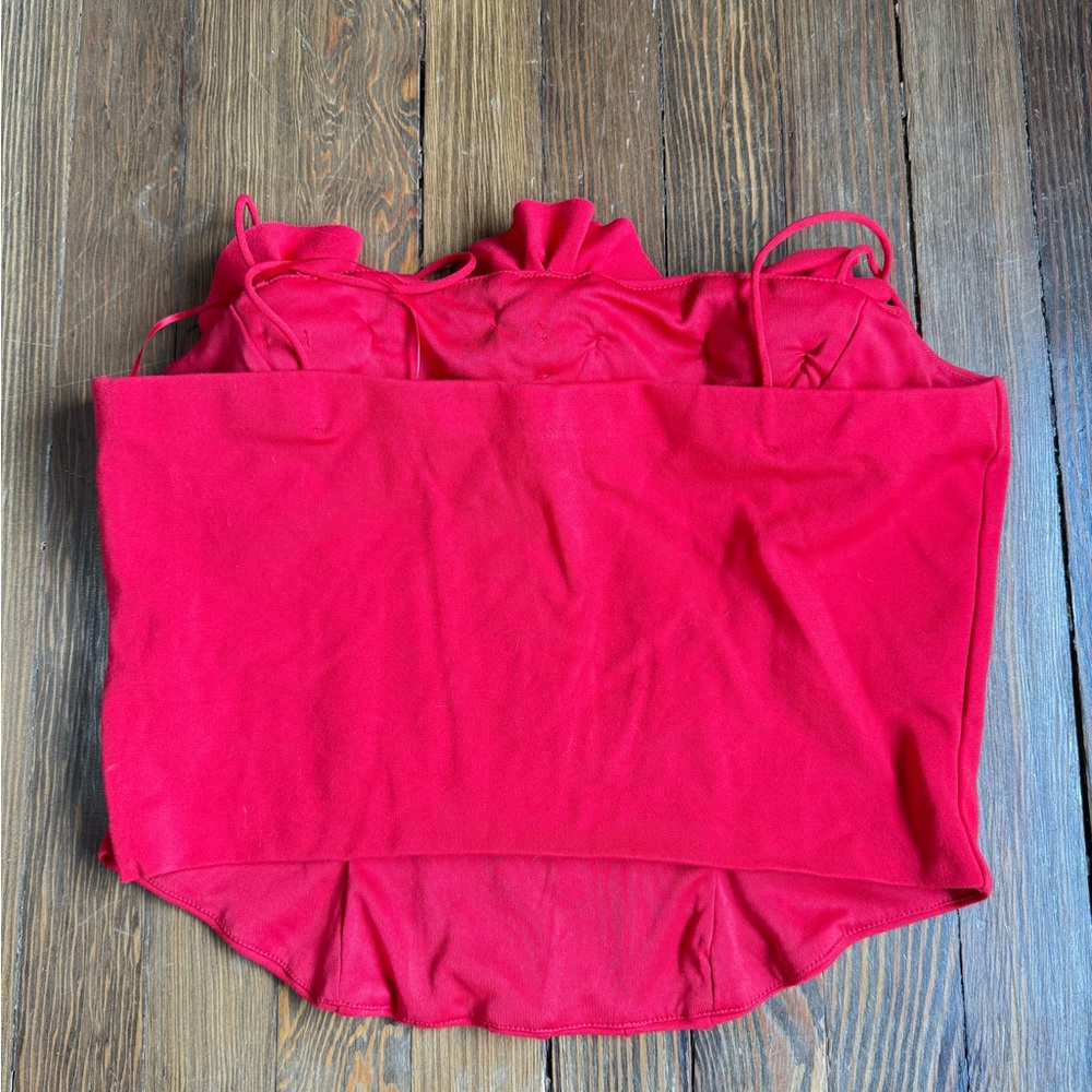 Sunday in Brooklyn by Anthropologie Red Floral Corset Top - Picture 5 of 7